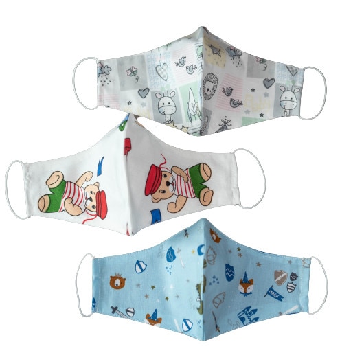 Set 3 masti de protectie ,reutilizabile,din bumbac 100%,certificate OEKO TEX, cu filtru de protectie