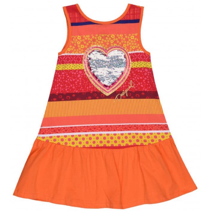 Rochie Desigual 18WGVKX1, Oranj, 164 CM