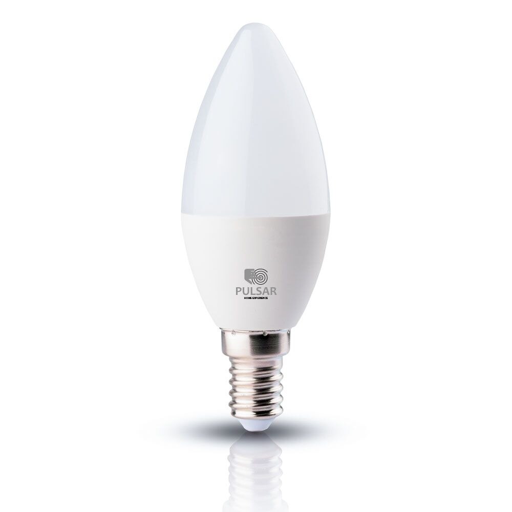 Bec LED Smart 6W, lumanare, E14, RGB, 600 lumen Wifi+Bluetooth, Pulsar