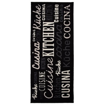 Covor Bucatarie Kitchen Delight, Negru/Alb 50x120, B1111-046904 Covor Bucatarie Kitchen Delight, Negru/Alb 50x120, B1111-046904