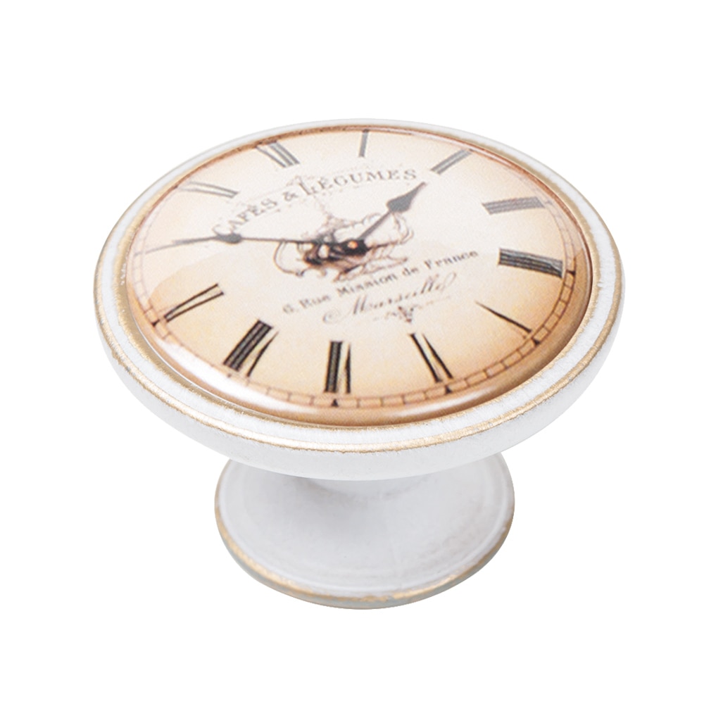 Buton pentru mobila, Clock Cafe 550BB06, finisaj bronz patinat, D37 mm