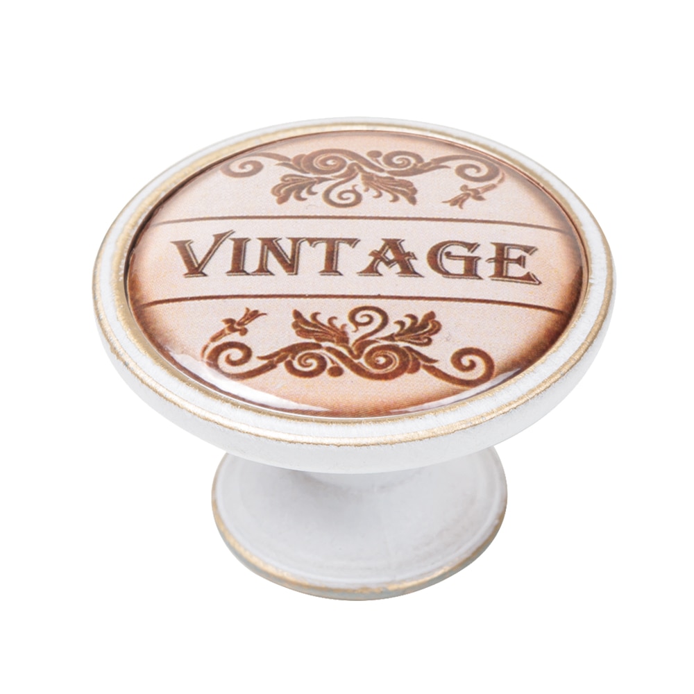 Buton pentru mobila, Vintage 550BB27, finisaj bronz patinat, D37 mm