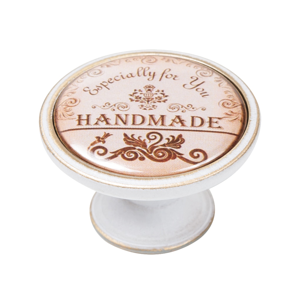 Buton pentru mobila, Handmade 550BB29, finisaj bronz patinat, D37 mm