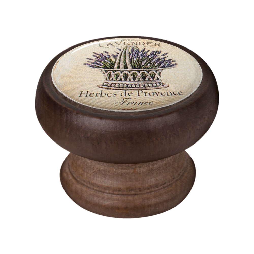 Buton pentru mobila, Lavender1 450NG46, finisaj nuc, D40 mm