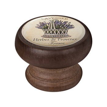Buton pentru mobila, Lavender1 450NG46, finisaj nuc, D40 mm Buton pentru mobila, Lavender1 450NG46, finisaj nuc, D40 mm