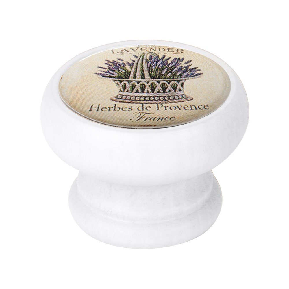 Buton pentru mobila, Lavender1 450BL46, finisaj alb, D40 mm
