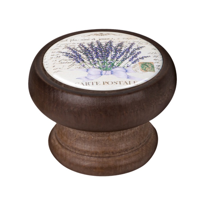 Buton pentru mobila, Lavender2 450NG47, finisaj nuc, D40 mm