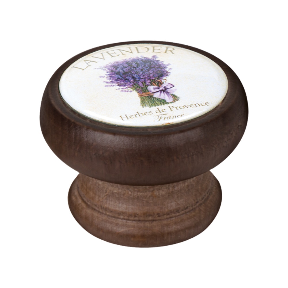 Buton pentru mobila, Lavender3 450NG48, finisaj nuc, D40 mm