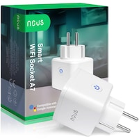 Priza inteligenta Nous A7, Wi-Fi, 16 A/3680W, protectie supratensiune, control vocal, compatibil Google Assistant, amazon alexa