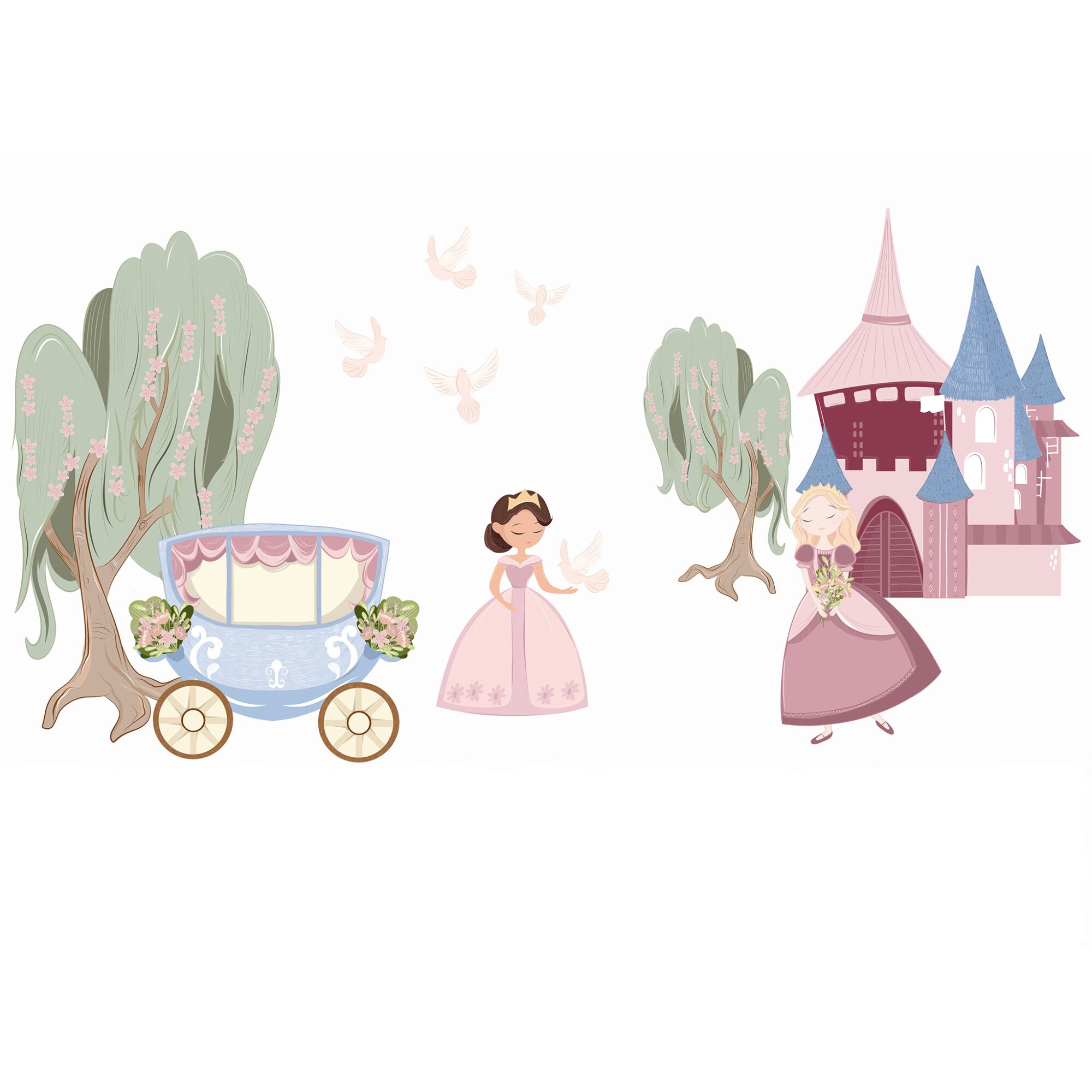 Sticker decorativ perete, premium, model printese, 50x35, multicolor