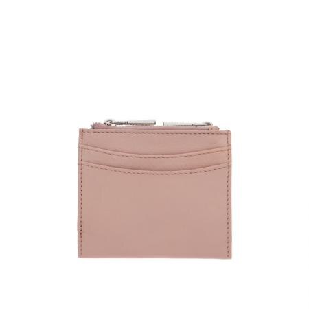 Portofel de piele naturala, Rossi, RSL28136, 9x11cm, Roz