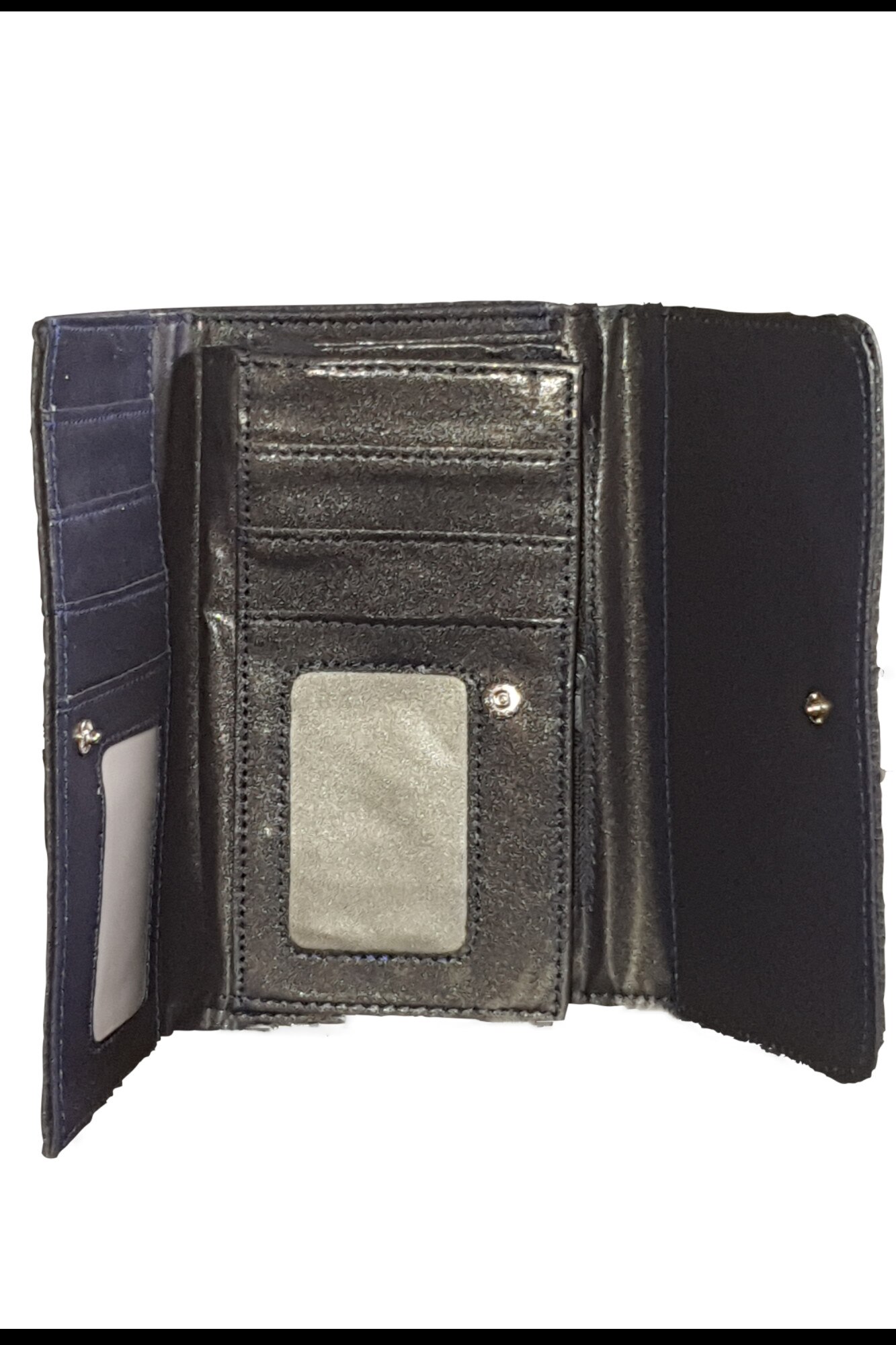 Portofel dama , FASHION, simplu, poliuretan, bleumarin, 15 cm