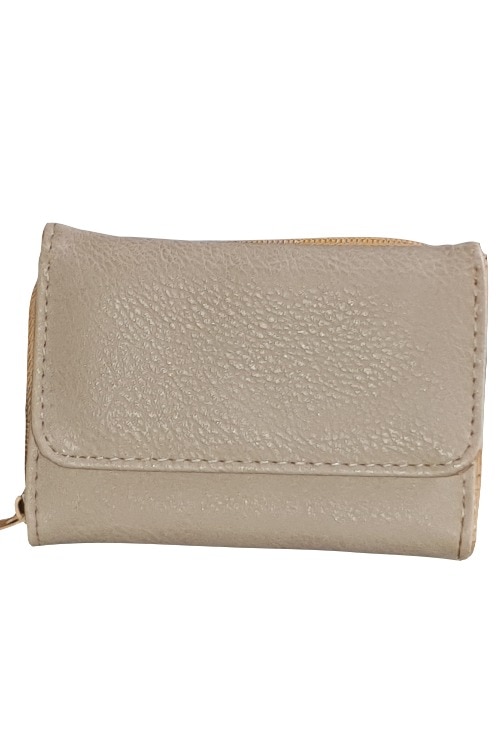 Portofel dama , FASHION, simplu, poliuretan, crem, 15 cm