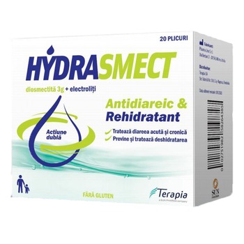 Supliment alimentar Hydrasmect Terapia, 20 plicuri Supliment alimentar Hydrasmect Terapia, 20 plicuri