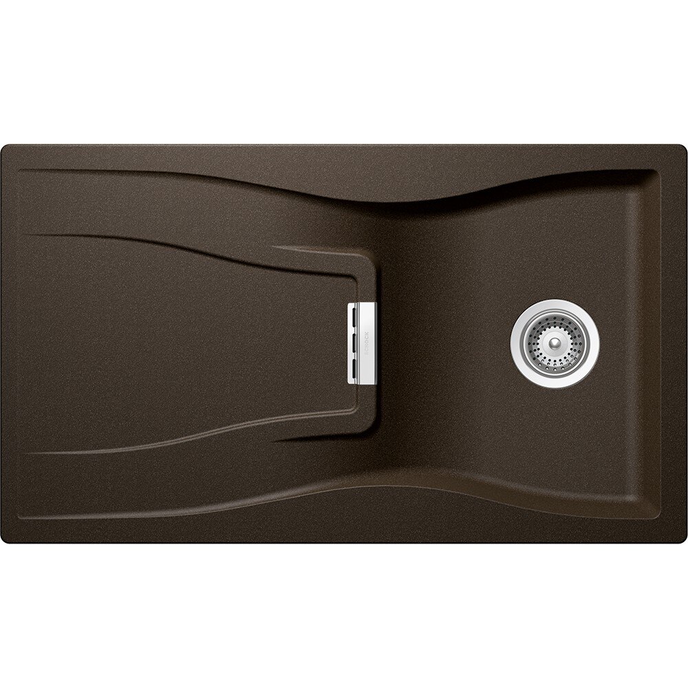 Chiuveta granit Schock Waterfall D-100 Bronze, 860 x 500 mm, adancime cuva 184 mm, reversibila, montare pe blat