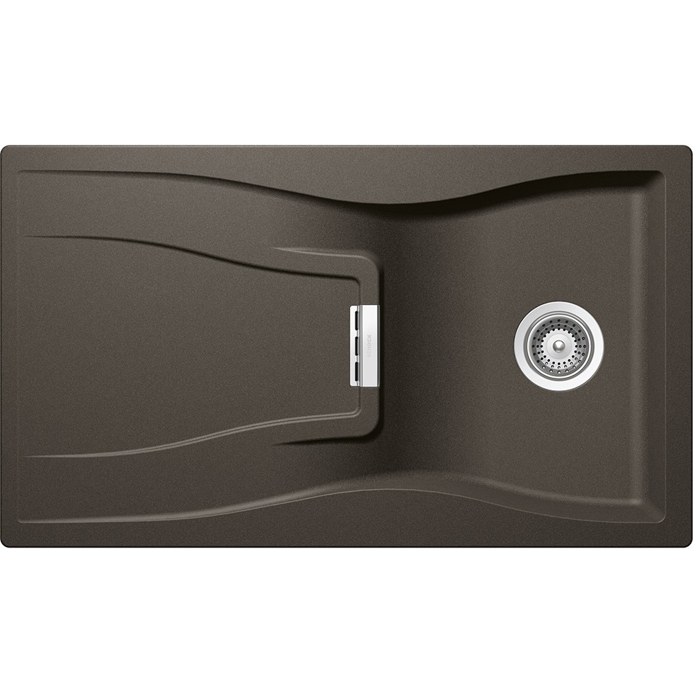 Chiuveta granit Schock Waterfall D-100 Carbonium, 860 x 500 mm, adancime cuva 184 mm, reversibila, montare pe blat