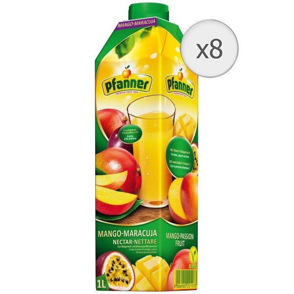 Nectar Pfanner Mango & Maracuia, 8 x 1l