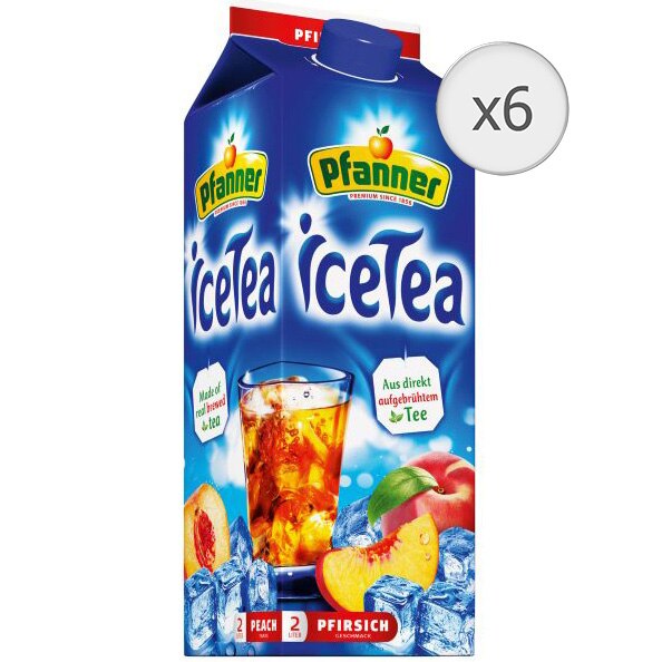 Ice Tea Pfanner Piersici, 6 x 2l
