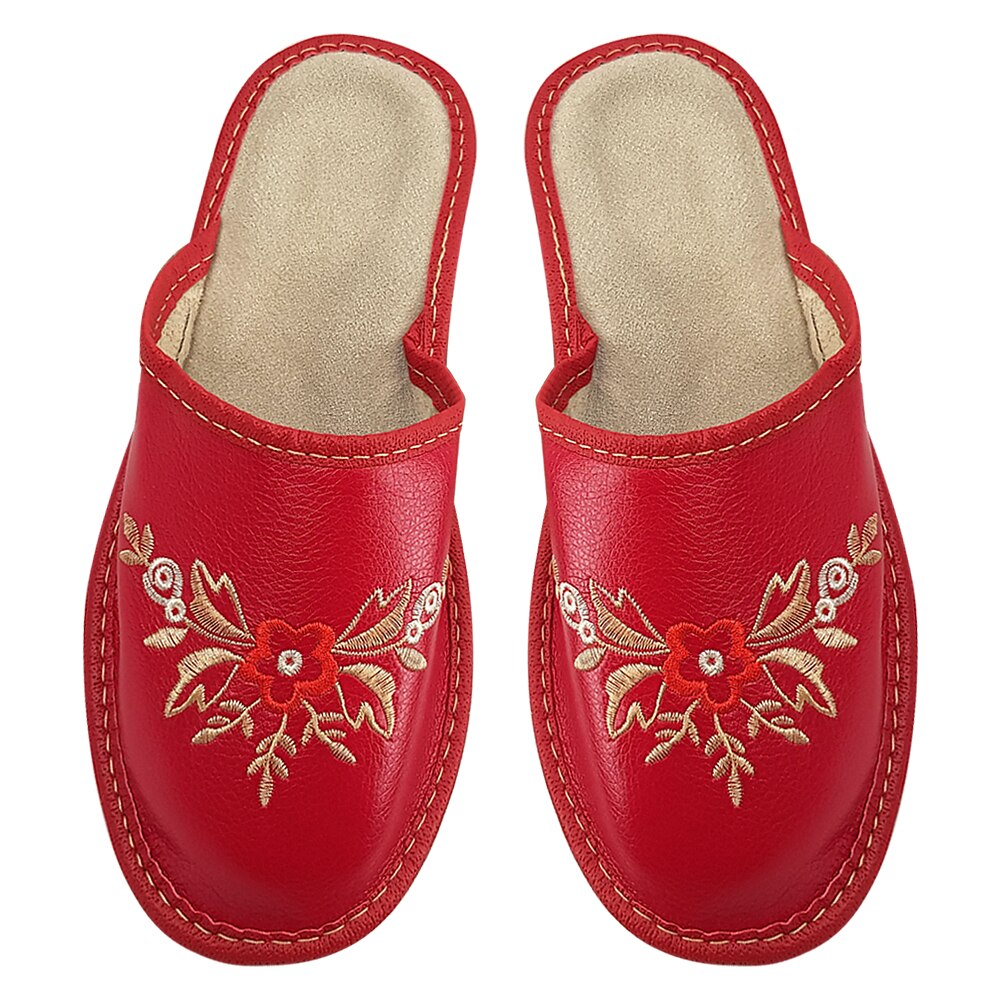 Slapi de Casa, Bosaco, Model 'Red Proteea', Culoare Rosu