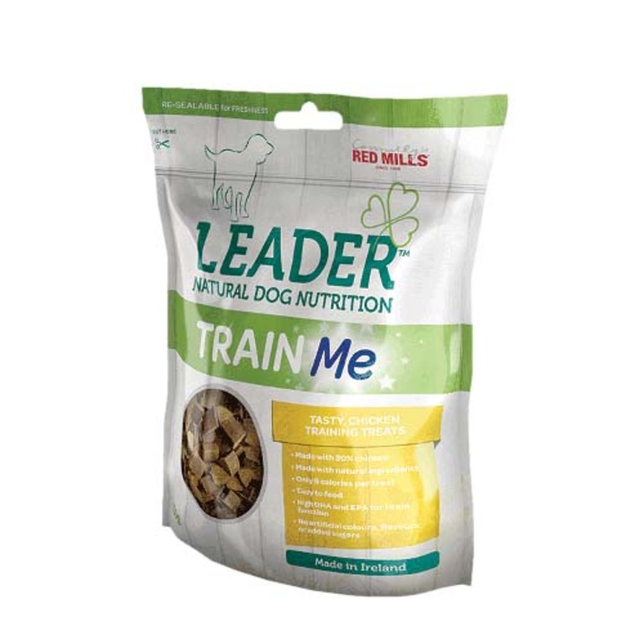 Leader Train Me Chicken - Low Calorie 130g alacsony kalóriatartalmú csemege csirkehússal kiképzéshez- kölyökkutyáknak is