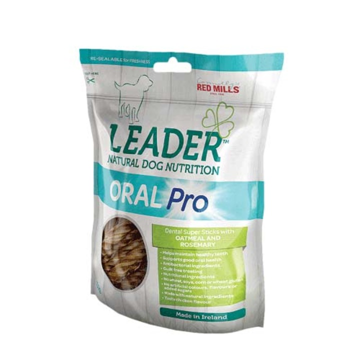 Leader Oral Pro Oatmeal & Rosemary 130g fogtisztító jutalomfalat