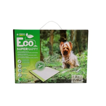 Covorase absorbante pentru caini, Croci, Super Nappy, Eco, 57x54 cm, 14 bucati, c6028471 Covorase absorbante pentru caini, Croci, Super Nappy, Eco, 57x54 cm, 14 bucati, c6028471