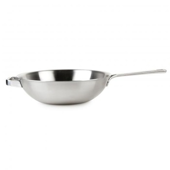 Tigaie Wok din Inox Healthy and Tasty Domo HT1006, 30 cm Tigaie Wok din Inox Healthy and Tasty Domo HT1006, 30 cm