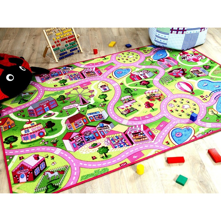 Covor SWEET CITY, Perfect Home, 100 x 150 cm, multicolor, polipropilena