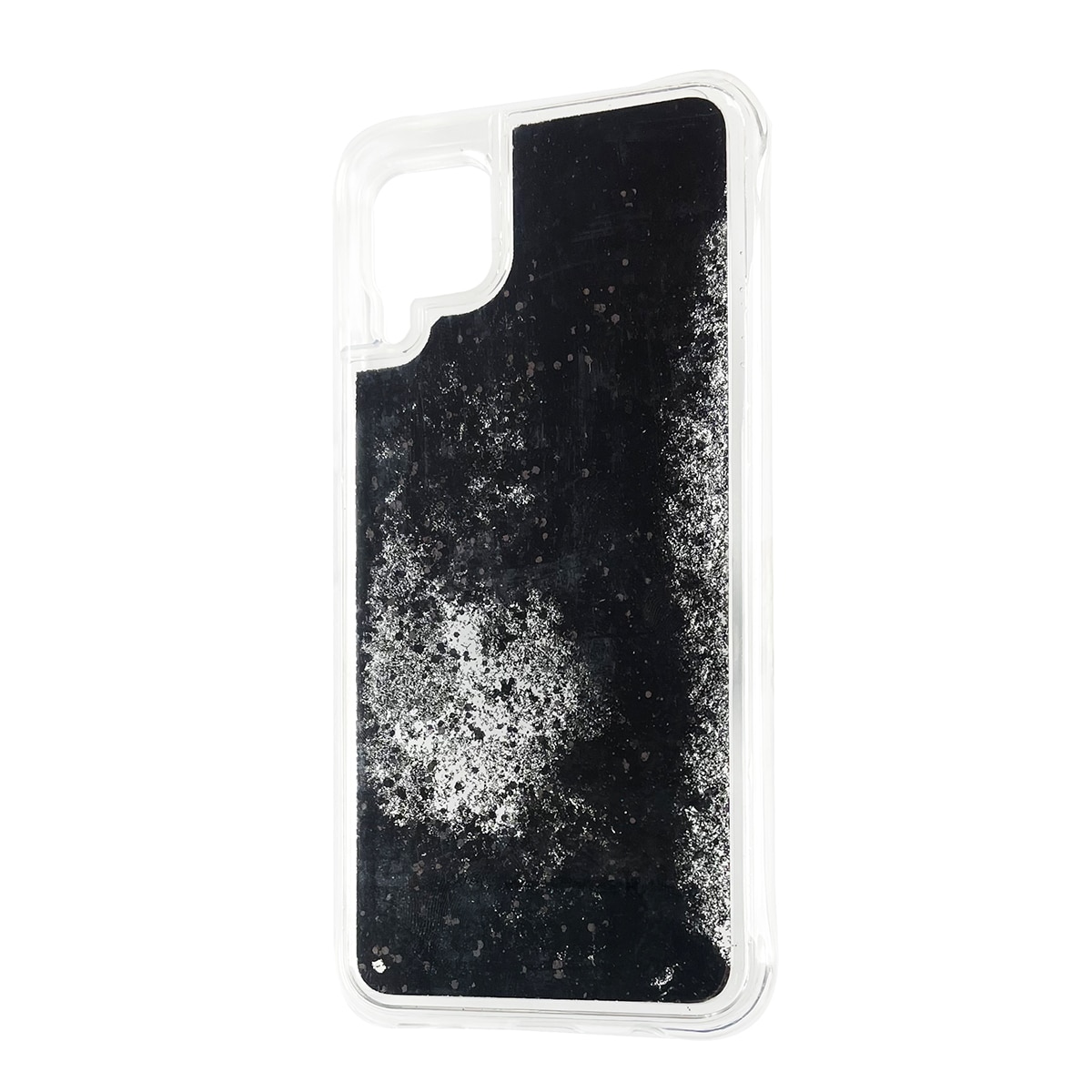 Husa compatibila cu Huawei P40 Lite silicon lichid sclipici Negru