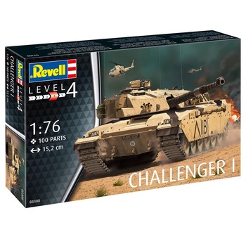 Set de constructie Revell, 100 piese, Designer, Challanger I Tank, 1:76, Plastic, Multicolor Set de constructie Revell, 100 piese, Designer, Challanger I Tank, 1:76, Plastic, Multicolor