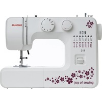 Masina de cusut electromecanica JANOME 311, 14 Programe, 860 Imp/Min, 60W, Alb/Mov