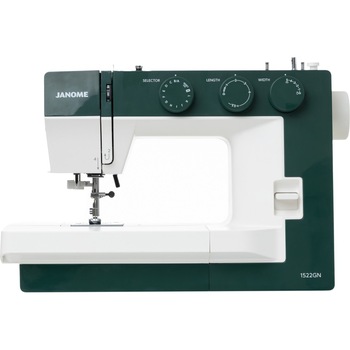 Masina de cusut electromecanica JANOME 1522GN, 25 Programe, 860 Imp/Min, 60W, Alb/Verde Masina de cusut electromecanica JANOME 1522GN, 25 Programe, 860 Imp/Min, 60W, Alb/Verde