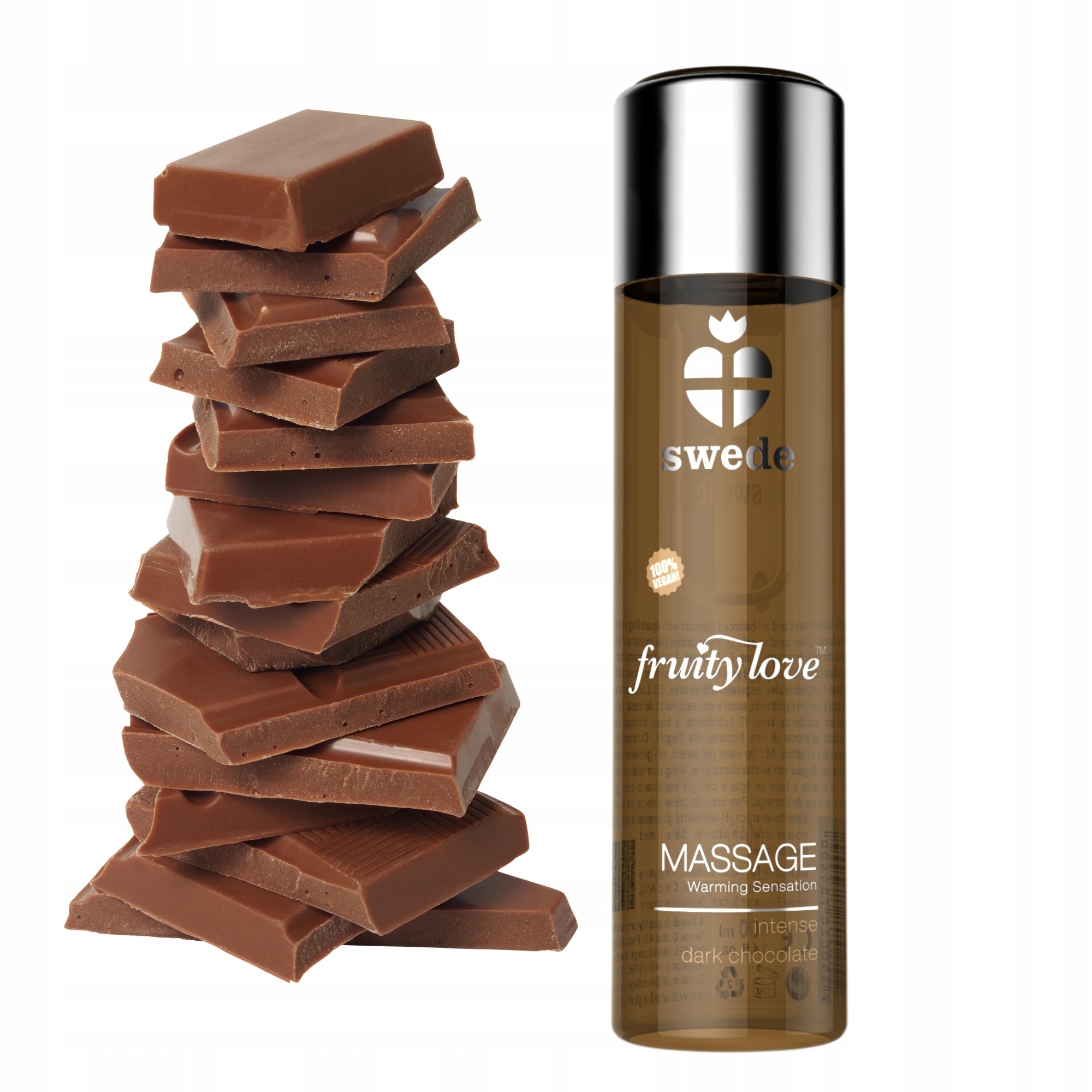 Huile De Massage SWEDE 'Fruity Love' - Effet Réchauffant, Parfum Fruité Tropical Au Miel
