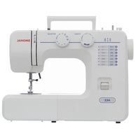 Masina de cusut electromecanica Janome 234, 12 Programe, 860 Imp/Min, 60W, Alb