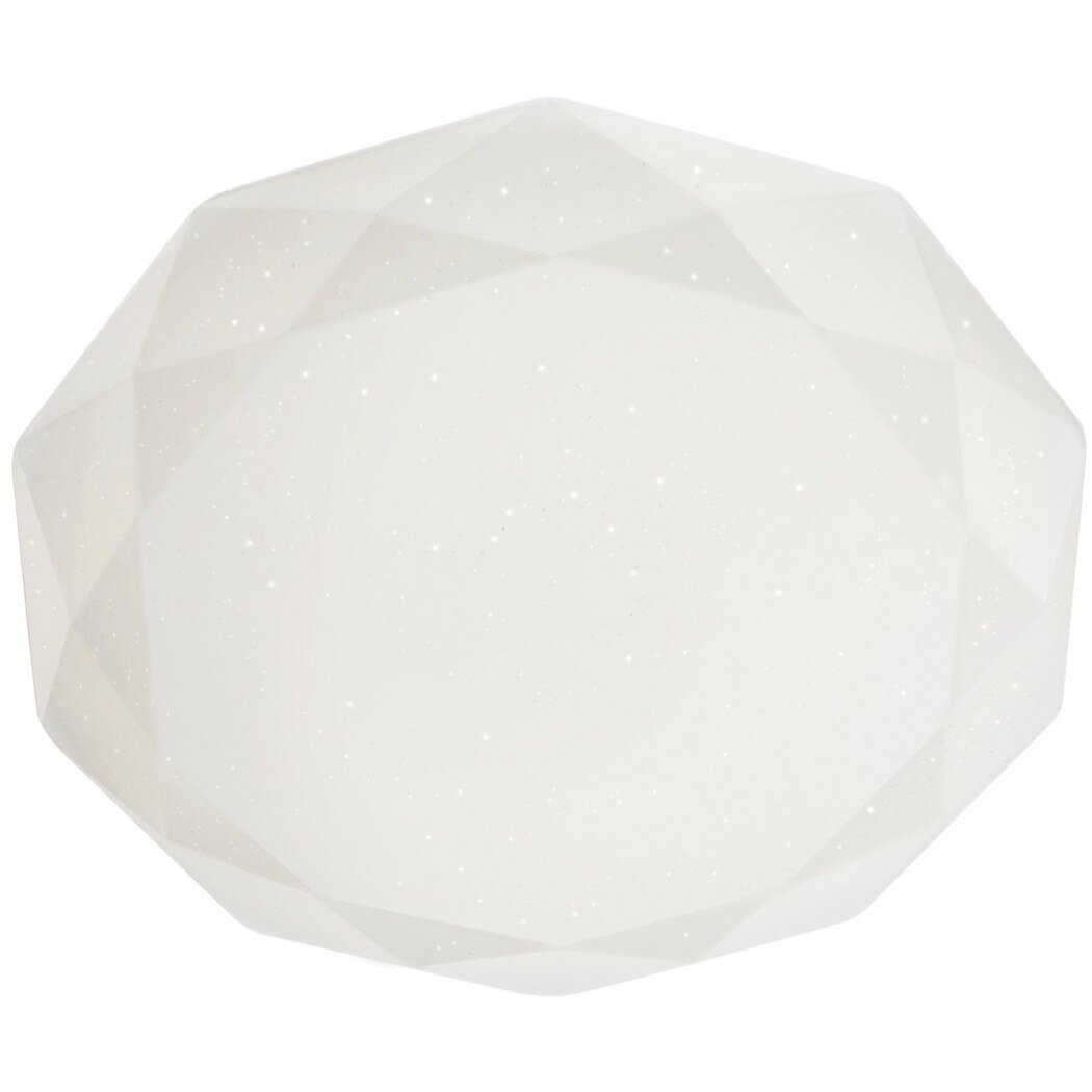 Plafoniera LED Emerald 32W, lumina neutra, alb cu efect de sclipire