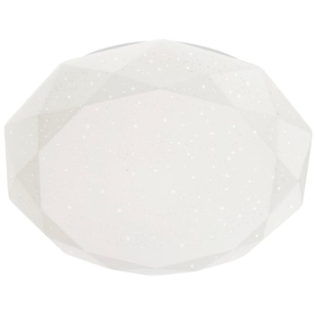 Plafoniera LED Emerald 24W, lumina neutra, alb cu efect de sclipire Plafoniera LED Emerald 24W, lumina neutra, alb cu efect de sclipire
