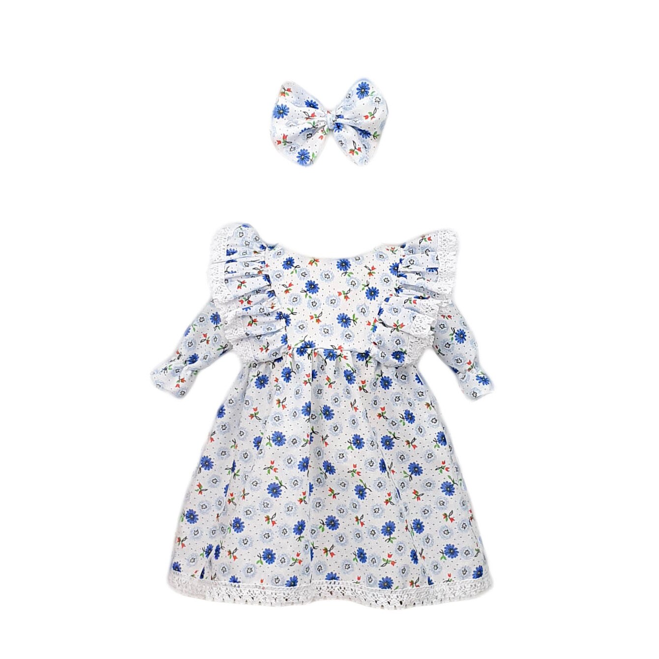 Rochita botez, 2 piese multicolore, varsta 6 luni