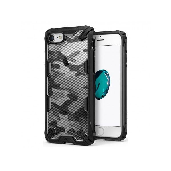 Husa compatibila cu iPhone 8 / iPhone 7 - RINGKE Fusion X Camo Black