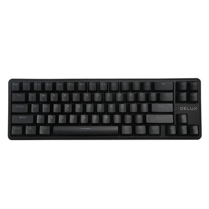 Механична игрална клавиатура Delux KM32, USB и безжична връзка, RGB осветление, 2000 mAh, Bluetooth 5.0, Черна