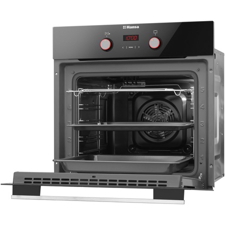 Cuptor incorporabil Hansa BOES68405, Electric, 65 l, 8 Functii, Grill, Clasa A, Negru