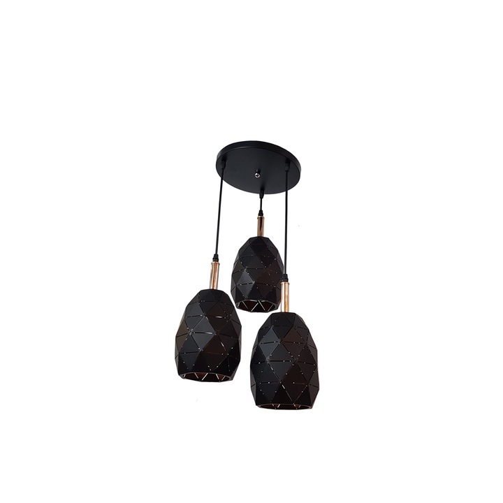 Lustra cu 3 pendule, E27, Kraft BK, 100 cm