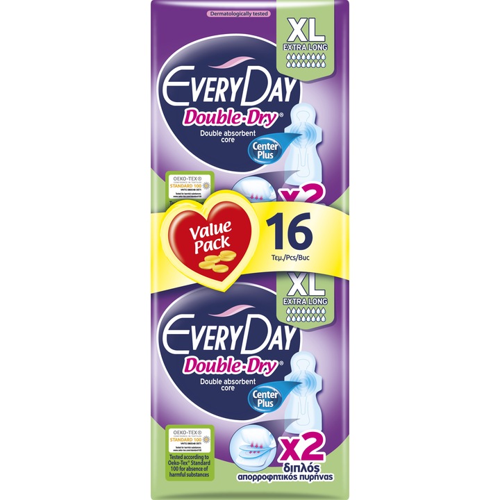 Everyday Double Dry abszorbens betét, extra hosszú, 16 db