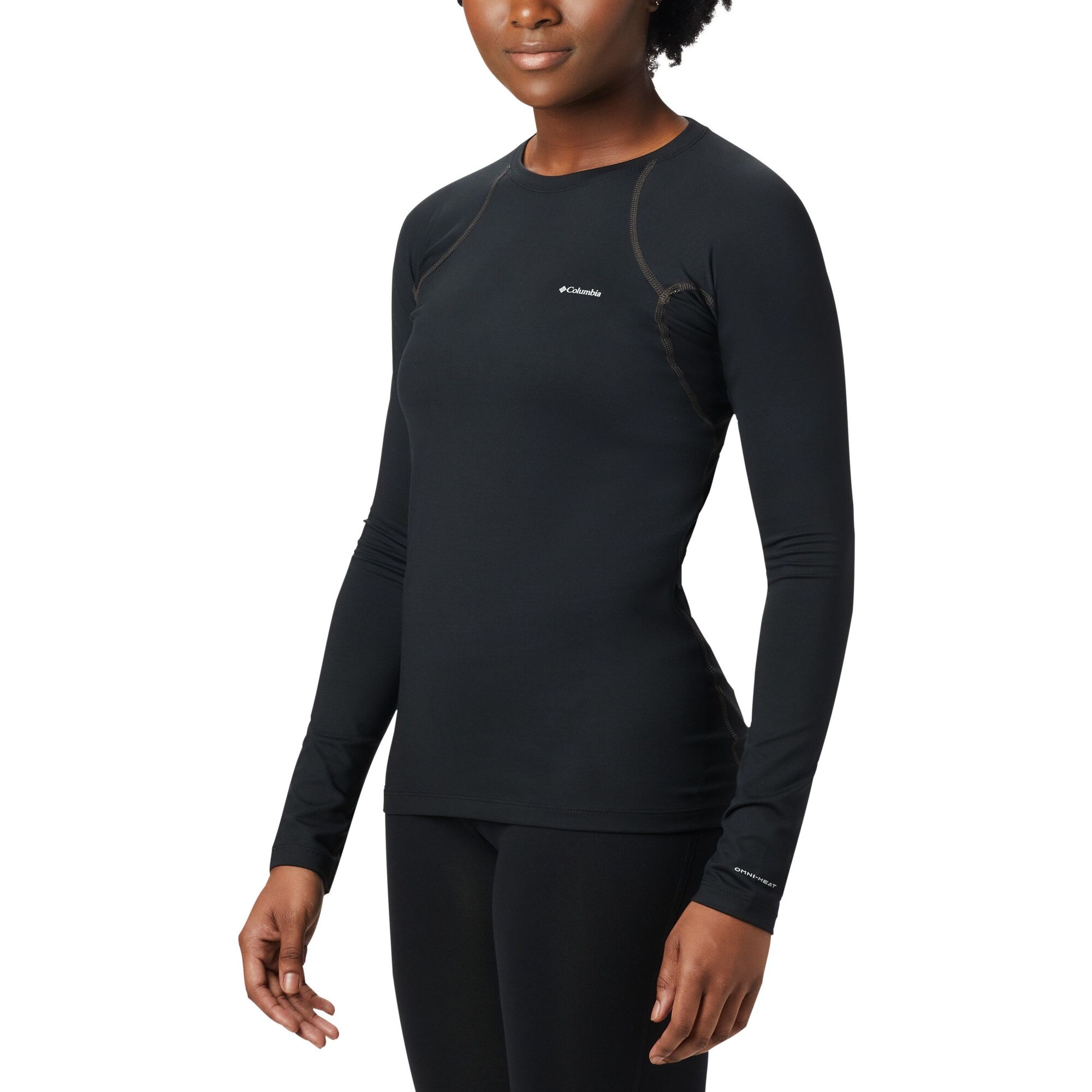 Bluza sport dama, Columbia Heavyweight Stretch Long Sleeve Top, Negru, XS