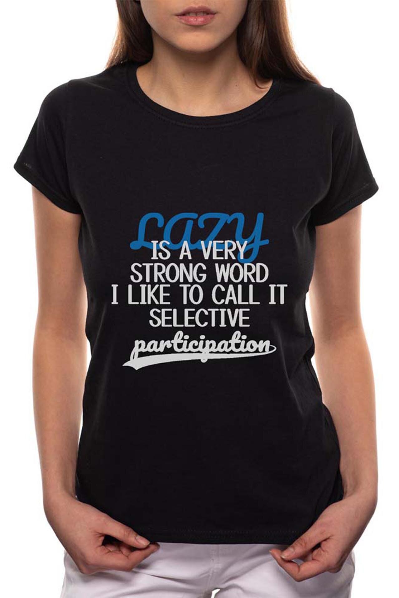 Tricou dama, Lazy, 100% Bumbac, B8, Negru