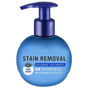 Tratament Pasta Albire Dentara, Baking Soda, Bicarbonat de Sodiu, Elimina Petele, Protectie Gingivala, Efect Complet, Aroma BlueBerry, 220g Tratament Pasta Albire Dentara, Baking Soda, Bicarbonat de Sodiu, Elimina Petele, Protectie Gingivala, Efect Complet, Aroma BlueBerry, 220g