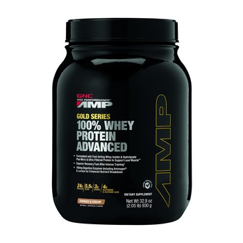 GNC AMP Gold Series 100% Whey Protein Advanced, Proteina din Zer, cu Aroma de Biscuiti si Frisca, 930 g GNC AMP Gold Series 100% Whey Protein Advanced, Proteina din Zer, cu Aroma de Biscuiti si Frisca, 930 g