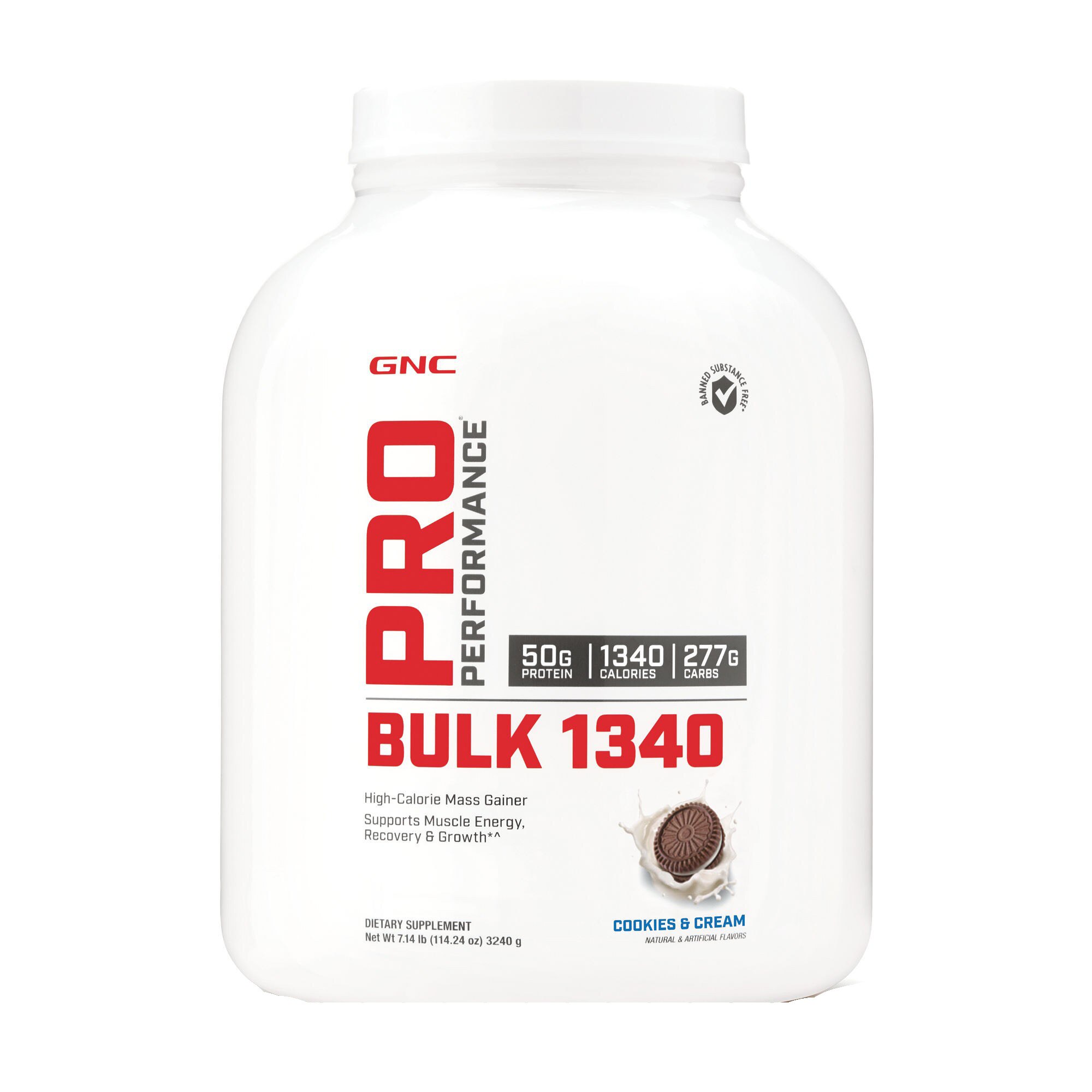 GNC Pro Performance® Bulk 1340, Proteina din Zer, cu Aroma de Biscuiti si Frisca, 3240 g