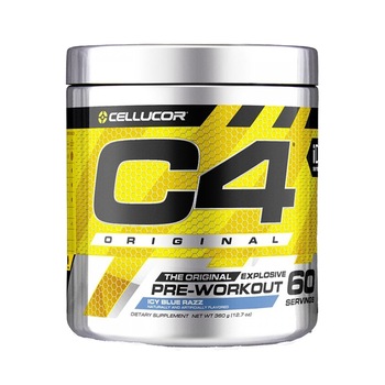 Cellucor® C4® Original, Formula Pre-Workout, cu Aroma de Zmeura Albastra, 390 g Cellucor® C4® Original, Formula Pre-Workout, cu Aroma de Zmeura Albastra, 390 g