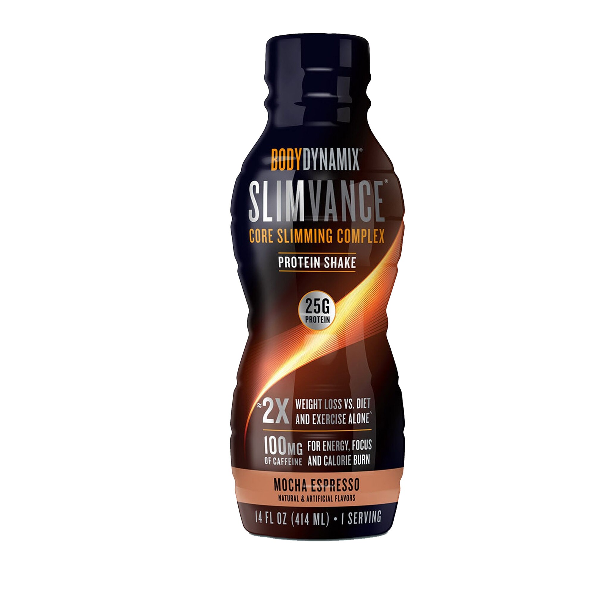 GNC BodyDynamix® Slimvance® Core Sliming Complex Shake Proteic RTD cu Aroma de Mocha Espresso, 414 ml