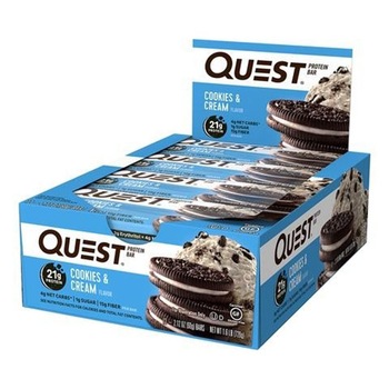 Baton Proteic Quest®, aroma de biscuiti si frisca, 12 batoane x 60g Baton Proteic Quest®, aroma de biscuiti si frisca, 12 batoane x 60g